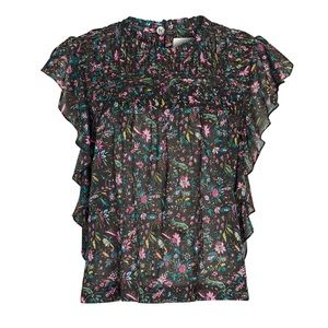 Isabel Marant Étoile Layona Flutter Sleeve Top